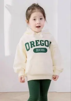 OREGON DUCKS パーカー アイボリー　キッズ　100cm