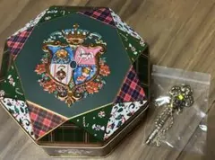 青山デカーポ クリスマスエンブレム缶　鍵チャーム　城