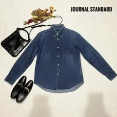 美品　ジャーナルスタンダード　ボタンダウンデニムシャツ　コットン100　S~Mのサムネイル