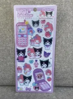 サンリオキャラクターズ マイメロディ・クロミ 平成はっぴーフォン 立体シール