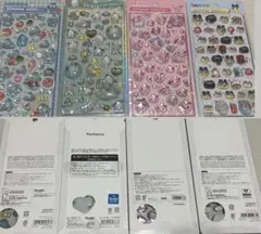 ボンボンドロップシールポチャッコ・ハンギョドン・しずくちゃん・たまごっち(4点)