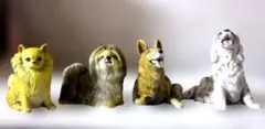 犬のミニチュアフィギュア 4体セット