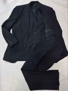 JOHN PEARSE 3ピース セットアップ　AB7 黒　ストライプ