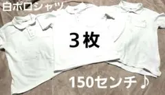 150センチ ♪ ホワイト ポロシャツ 半袖 ３枚セット(*^^*)✨