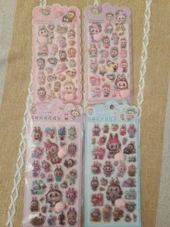 ラブブ　ボンボンドロップシール　4枚セット