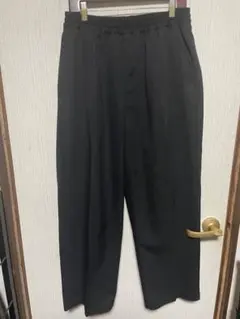 リミフゥLIMI feuラップサルエルパンツブラックヨウジヤマモトタグS黒