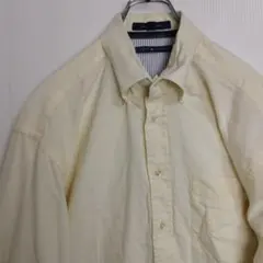 し*い様 トミーヒルフィガー 長袖シャツ BDシャツ イエロー コットンシャツ