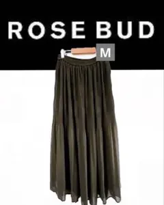 ROSE BUD カーキ　フレアスカート ウエストゴムのサムネイル