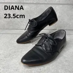 【美品】　DIANA ダイアナ　レースアップ　レザーシューズ 23.5 ブラック