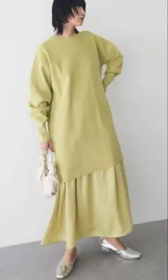 即購入⭕️ 春 ＳＥＴ２点　ニットチュニック＋キャミワンピース 新品未使用