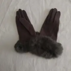 LANCETTI ファー付き手袋