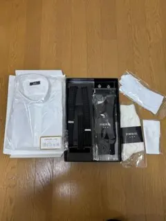 【新郎】フォーシスアンドカンパニー 小物7点セット&ワイシャツLサイズ