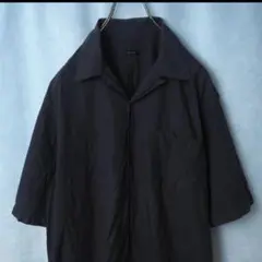 COMOLI｜20SS タイプライター オープンカラーシャツ（Navy・２）のサムネイル