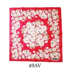 49AV JUNKO SHIMADA レディースハンカチ 赤白 マーガレット柄のサムネイル