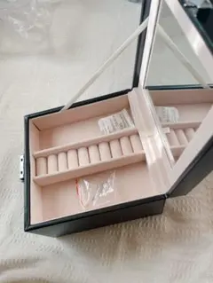 ジュエリーボックス  鏡付き 2段式 鍵付き 大容量 ジュエリーケース