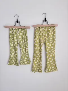 【セット売り】フラワープリントフレアパンツ 90cm.110cm