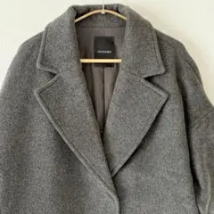 ジーナシス JEANASIS ウール コート ジャケット フリー グレー