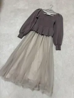 一度着用のみ NATURAL BEAUTY BASIC 長袖ワンピース