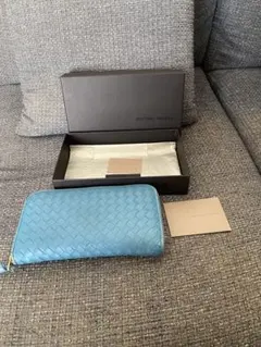 新品 Bottega Veneta ボッテガヴェネタ 長財布 ターコイズブルー