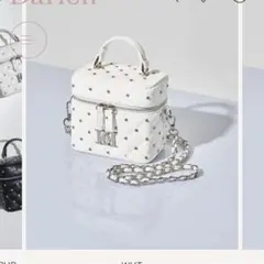 Darich ダーリッチ キルティングビジュースクエアミニバッグ WHT