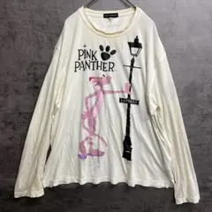 カステルバジャック 白 長袖カットソー L相当 ピンクパンサー ロンT【9472のサムネイル