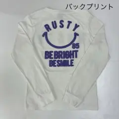ラスティ Rusty キッズ ロンT スマイルサガラ刺繍 白160cmのサムネイル