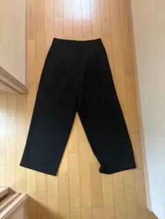 黒 ワイドパンツ ハイウエストのサムネイル