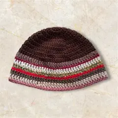 ハンドメイド　ビーニー　ニット帽