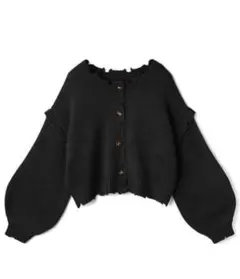 GRL 前後2Wayダメージ加工ショート丈ニットカーディガン