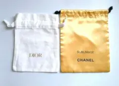DIOR CHANEL　ポーチ 　巾着袋2点セット