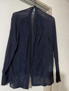 VALENTINO シースルー レース ブラウス ネイビー 42のサムネイル