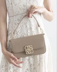 【美品】RANDA モノグラムビジューマルチWAYレクタングルバッグ