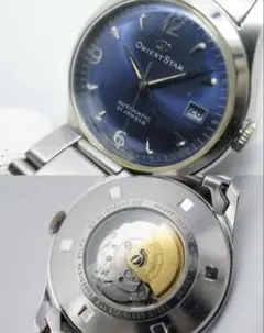 ORIENT STAR 自動巻き 腕時計 21石 ブルー文字盤