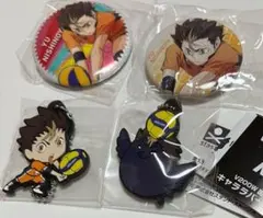 ハイキュー　西谷夕④個セット MIKASAキャララバー　缶バッジ