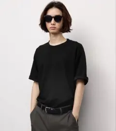 新品✨GU ドライポンチT 5分袖 ブラック XL