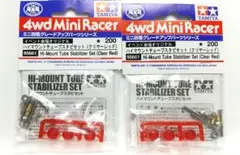 ミニ四駆】ハイマウントチューブスタビセット クリヤーブルー クリヤー
