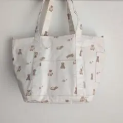 ジェラートピケ　クマ柄　マザーズバッグ