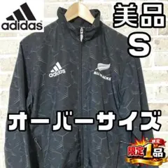 希少サイズ adidas オールブラックス アンセムジャケット ジャージ