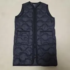 UNIQLO×theory セオリー コラボ　ロングダウンベスト 黒 S 収納袋