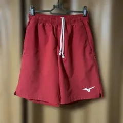 ミズノ　テニス　ハーフパンツ　レッド　Mのサムネイル