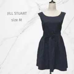 『ジルスチュアート』ノースリーブレースミニワンピース【M】ベルト付き　パーティー