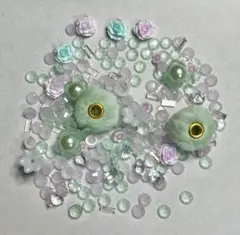 デコレーションパーツセット ミントグリーン