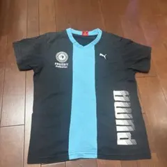 Puma Vネック Tシャツ 黒/水色