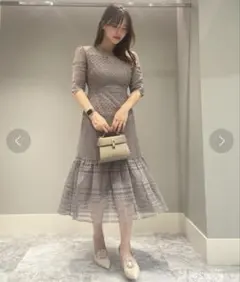 celford フィッシュテールレースワンピース　紫　パープル　セルフォード