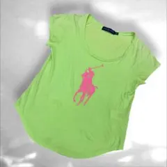 RALPH LAURENラルフローレン 半袖Tシャツ ライムグリーン（a1のサムネイル