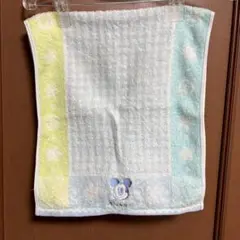 ミッキーマウス 綿 フェイスタオル タオル ブルー系