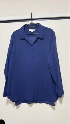 UNIQLO INES DE LA FRESSANGE 長袖シャツ ネイビーのサムネイル