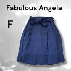 ファビュラスアンジェラ　ネイビー フレアスカート F　通勤　上品　綺麗目
