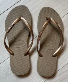 Havaianas ビーチサンダル スリムロゴメタリックのサムネイル