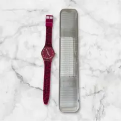 希少/Swatch スウォッチ/腕時計/ピンク/人物柄/クォーツ/ケース付き
